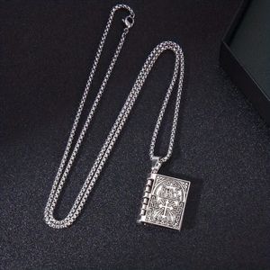 Stylish Bible Book Design Pendant Necklace